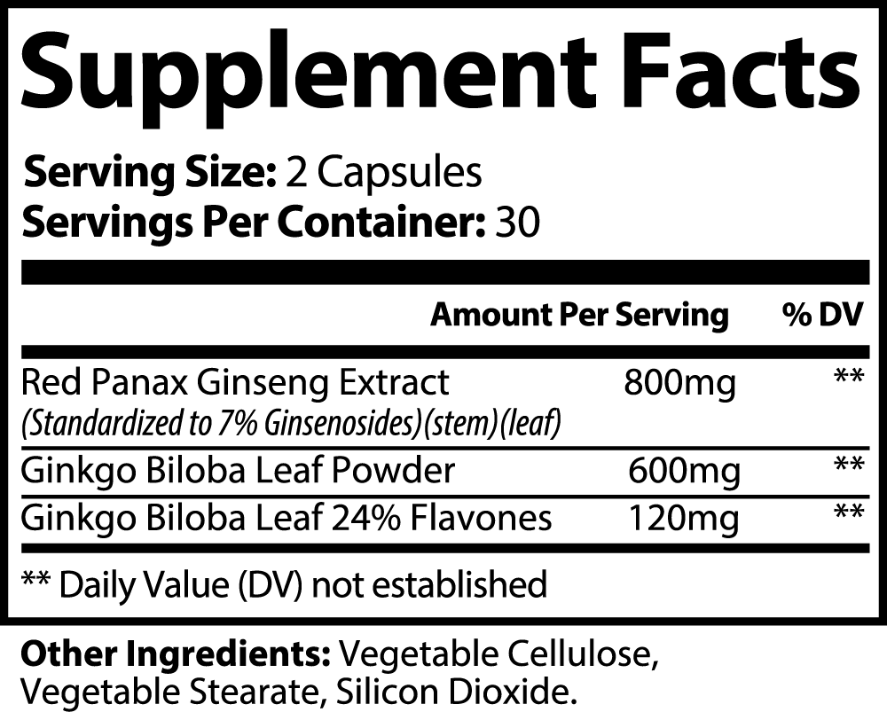 Ginkgo + Ginseng Capsules