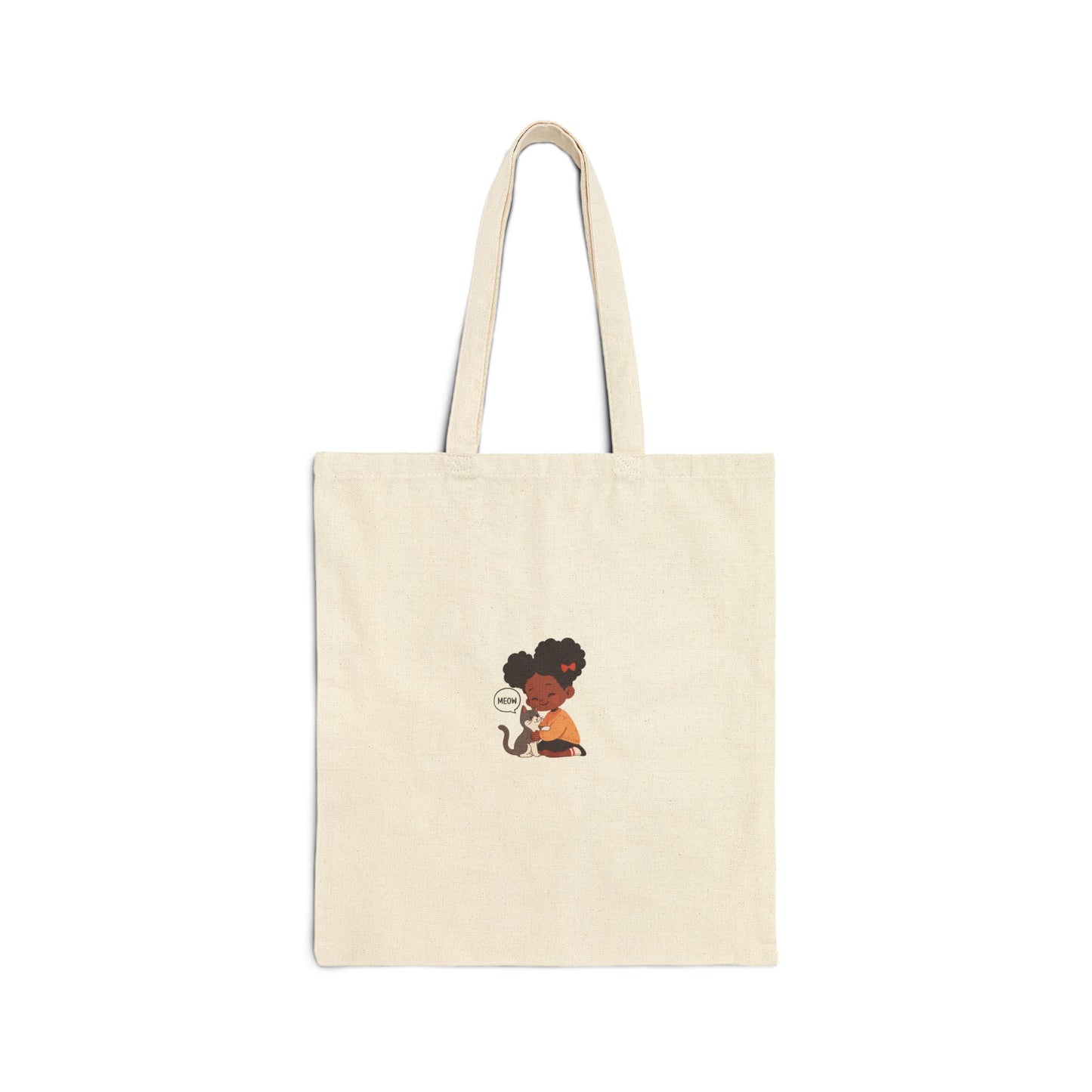 Close-up of Cat Lover Tote Bag design