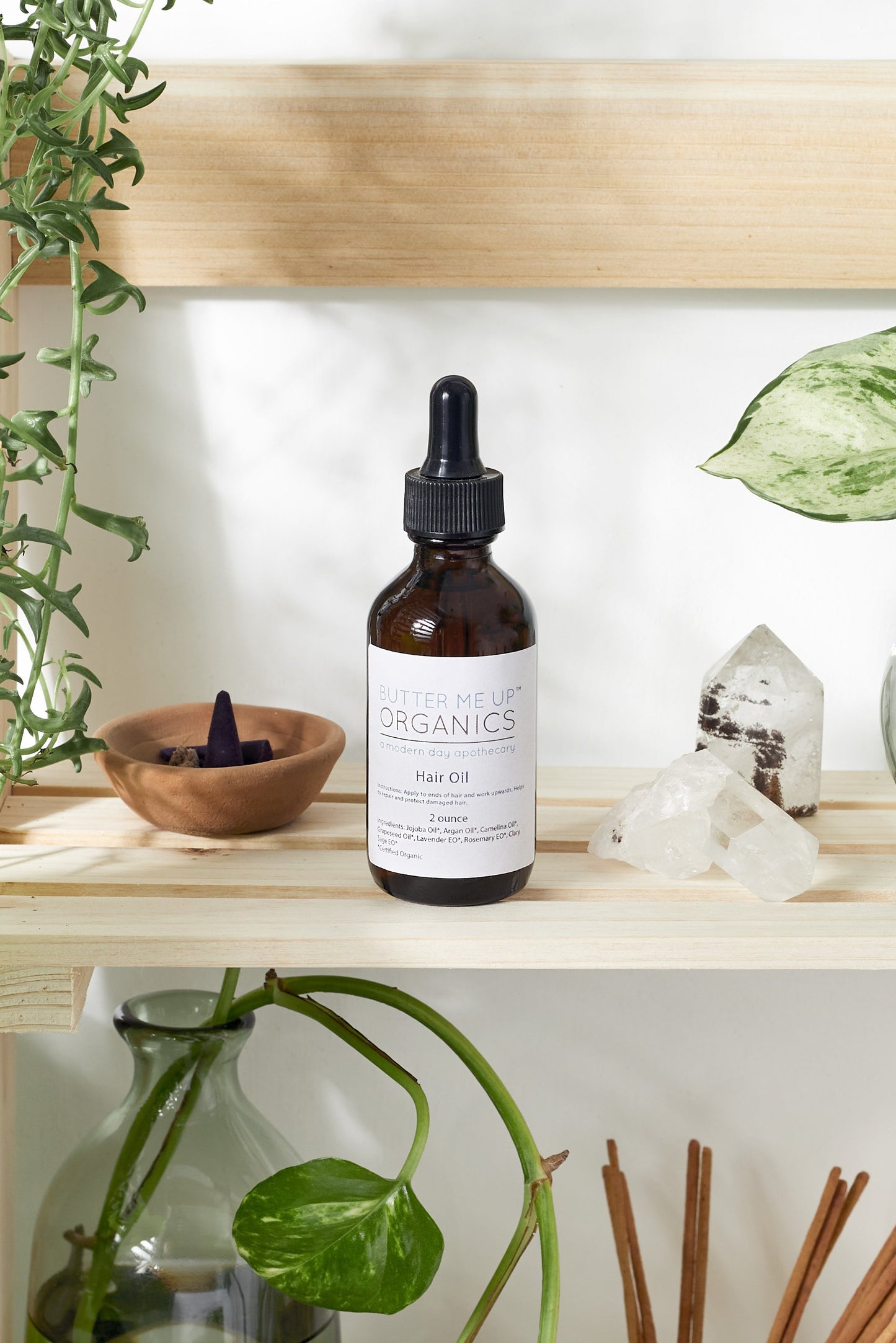 Organic Shine Hair Oil – Argan, Jojoba & Camelina