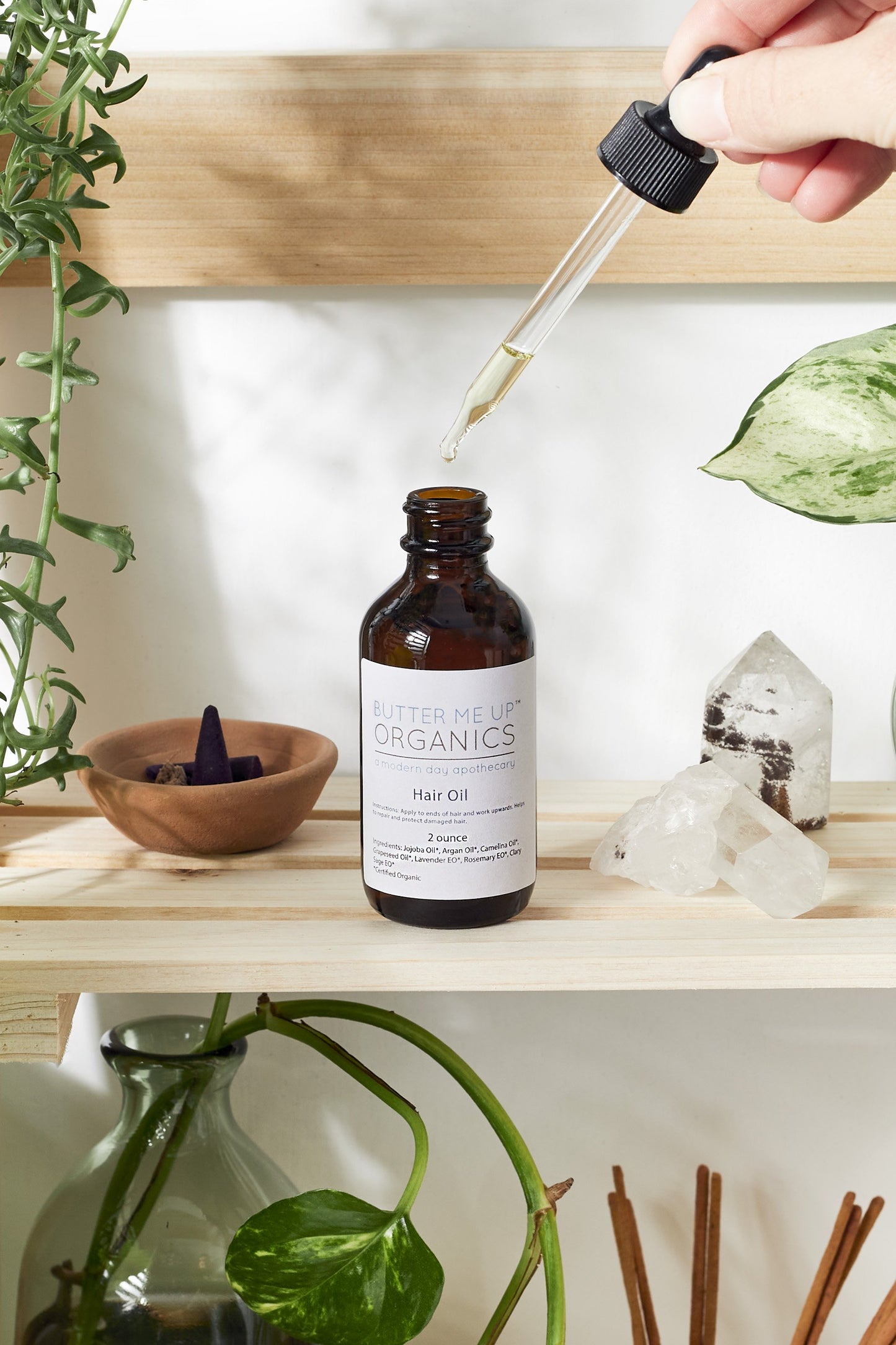 Organic Shine Hair Oil – Argan, Jojoba & Camelina