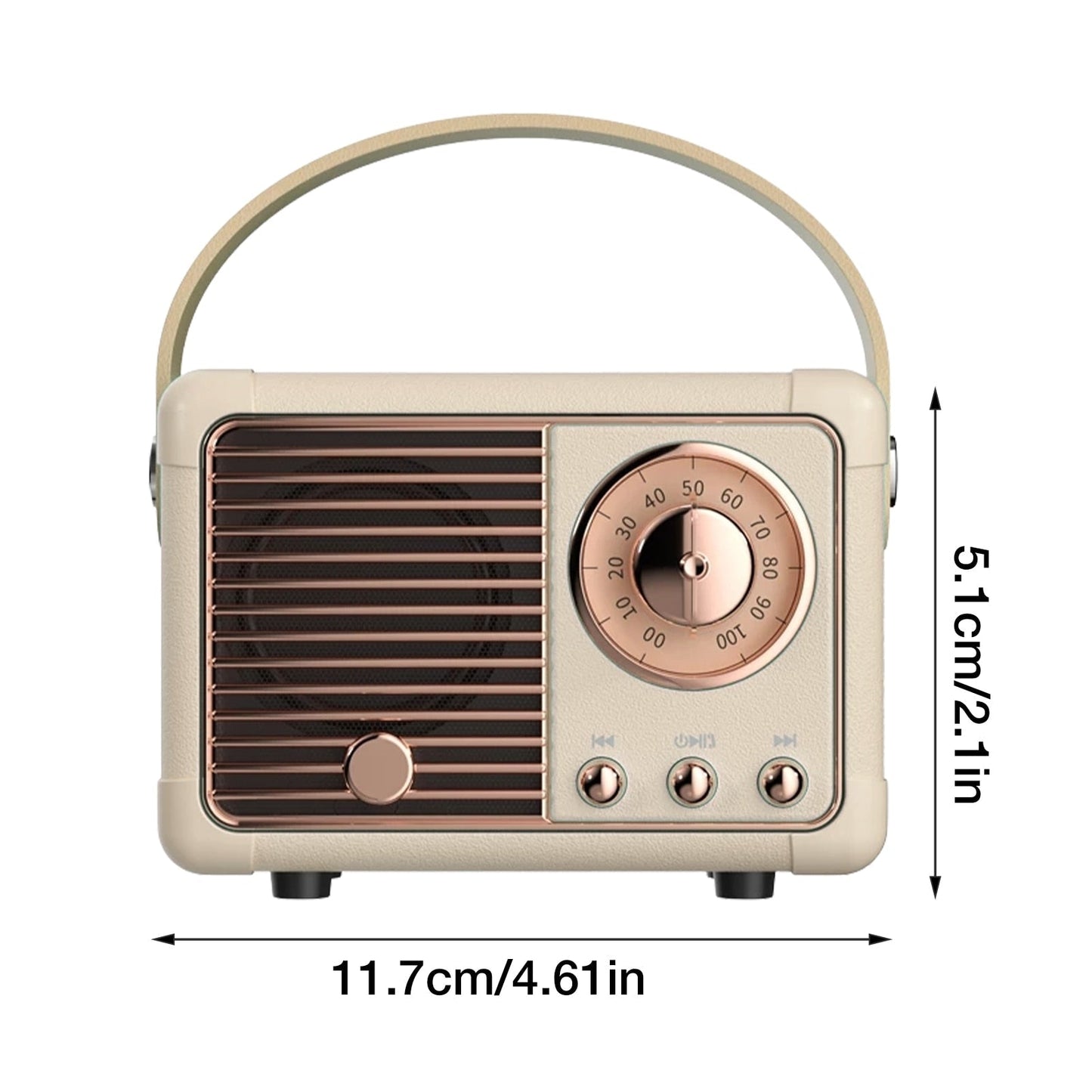 Retro Bluetooth Speaker with Radio – Compact Wireless Audio