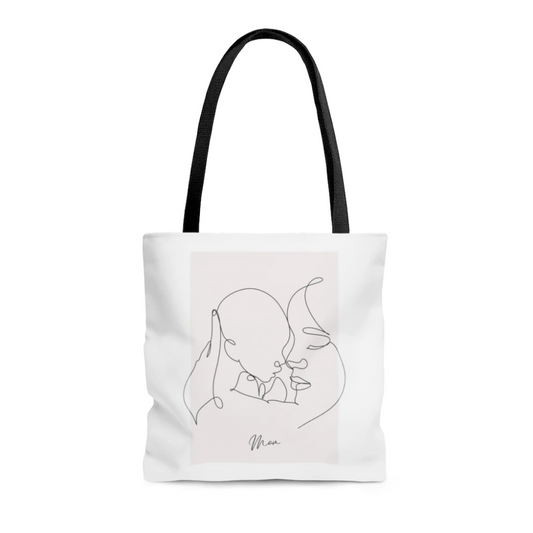 “Mom and I” Canvas Shopper Tote – Medium Everyday Bag