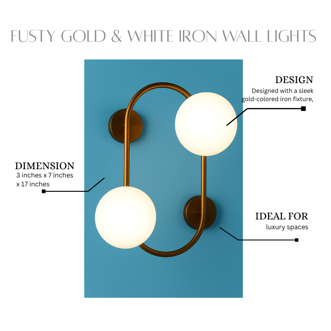 Chanya Haus Golden Decorative LED Wall Lamp